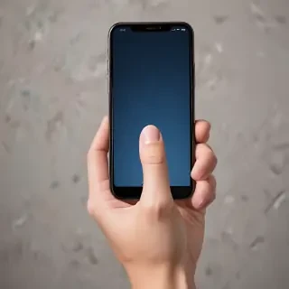 hand holding a phone
