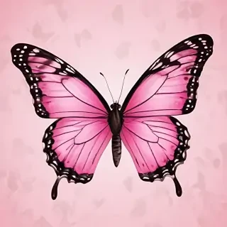 pink butterfly clipart