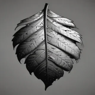 black and white clipart leaf