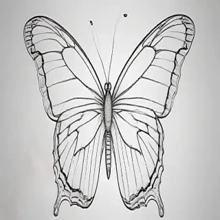 butterfly drawing outline
