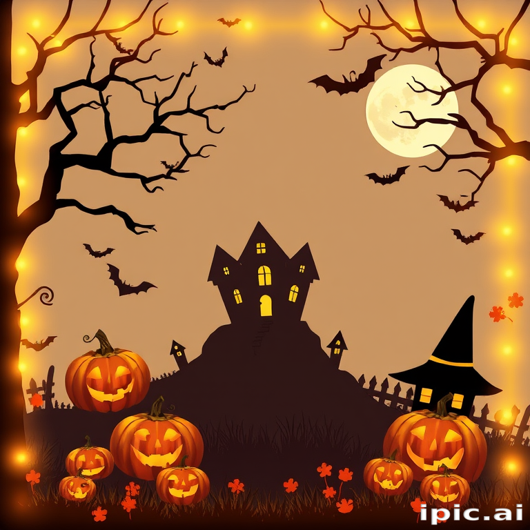 halloween border transparent