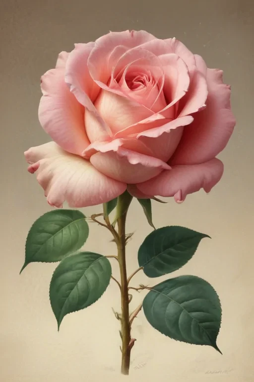 vintage rose illustration