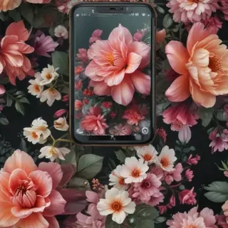 floral phone background