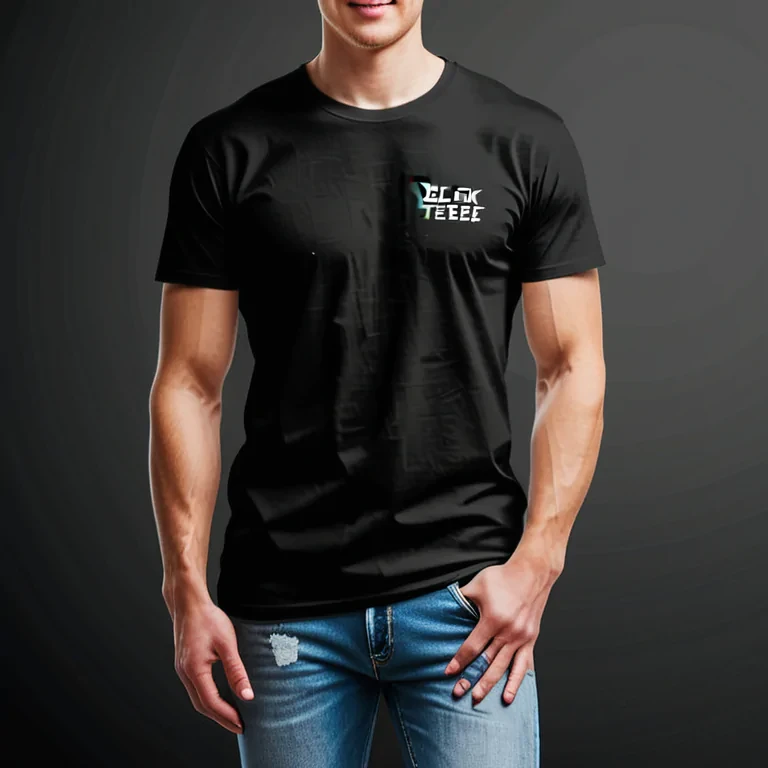 black tee shirt mockup