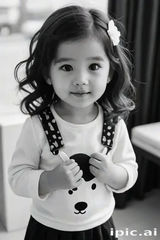 black and white cute