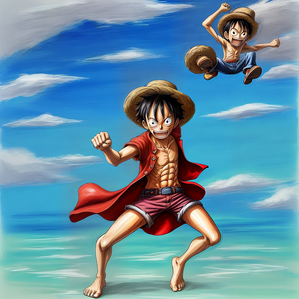 Monkey D. Luffy from one piece time-skip