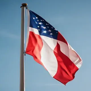 red and white flag