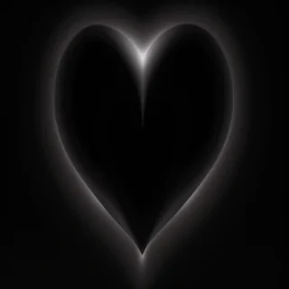 heart with black background