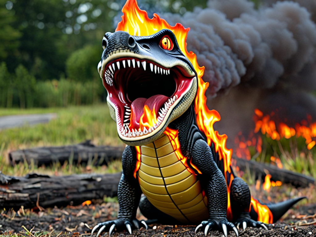 a Chompy but hes on fire