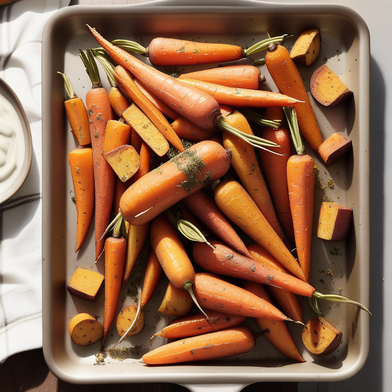 roasted carrots and sweet potatoes
