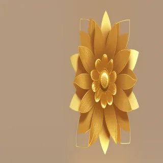 gold flower png