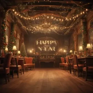 happy new year vintage