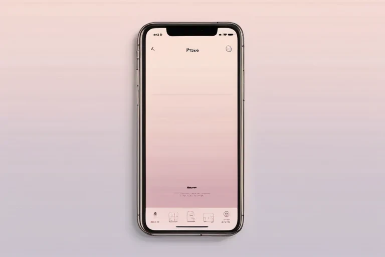 Elegant Smartphone Displaying a Minimalist Interface with Soft Gradient ...