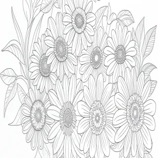 flower drawing for coloring