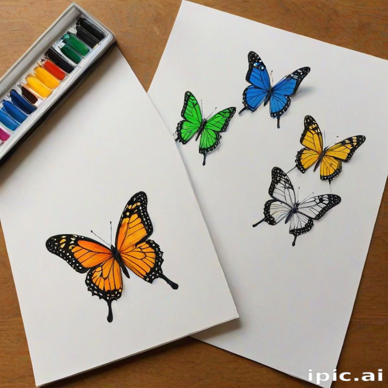 drawing butterflies