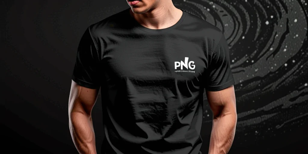 black t shirt mockup png