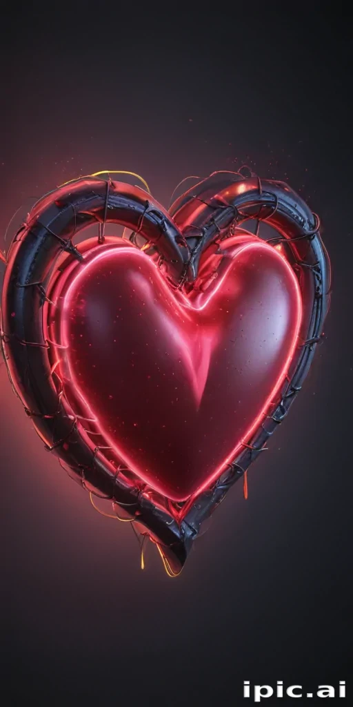 neon heart png