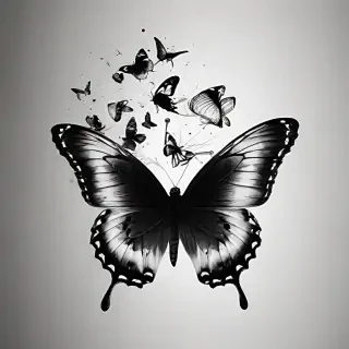 black and white butterfly wallpaper