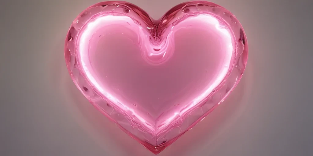 transparent pink heart