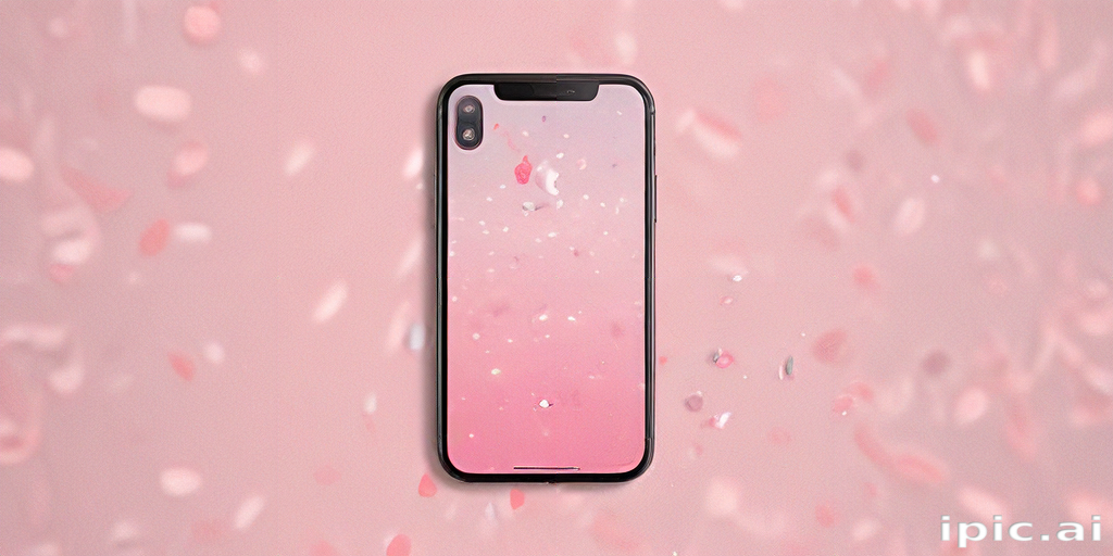 Elegant Pink Smartphone Surrounded by Delicate Petals Creating a Soft ...
