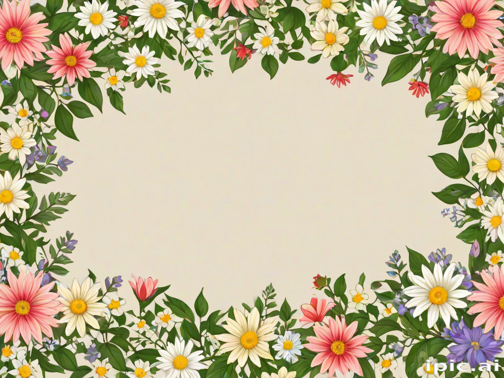 free flower border clipart