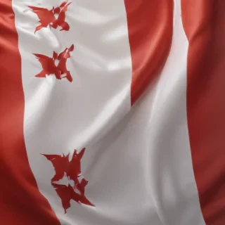 red and white flag