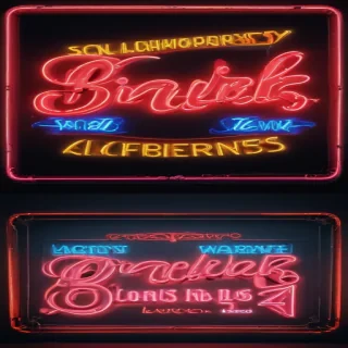 neon sign mockup