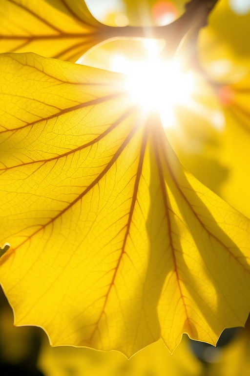 Close-up of ginkgo leaves backlit by sunlight, capturing intricate details and textures, shallow depth of field, f/2.8 aperture, 50mm lens, ISO 100, natural light, DSLR camera.
