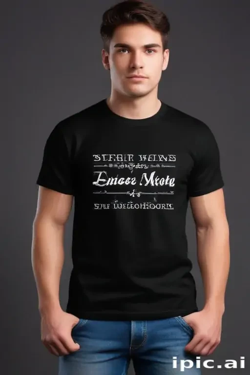 black t shirt mockup free