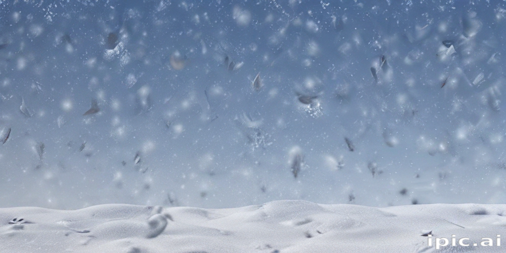 Enchanting Winter Scene with Gentle Snowfall Over a Serene Landscape