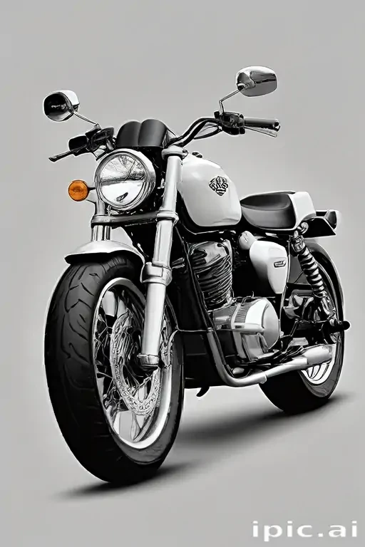 motorcycle clipart black and white