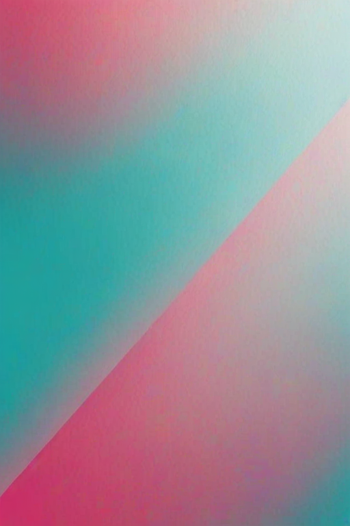 Create a smooth gradient background transitioning from vibrant pink at the top to a soft turquoise at the bottom with diagonal streaks for added depth.