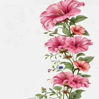 transparent flower border