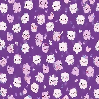 kawaii purple wallpaper