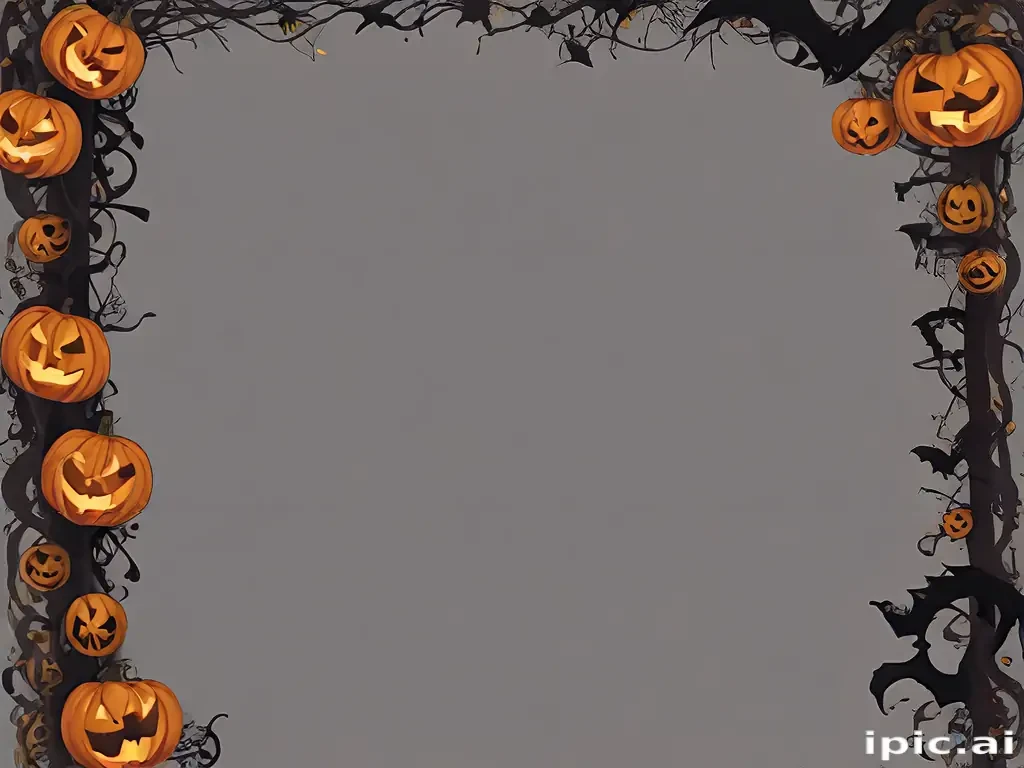 halloween border transparent