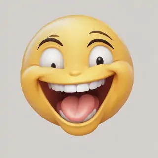 transparent laughing emoji