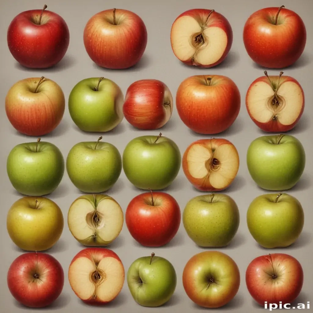 drawings of apples