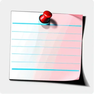 sticky note with transparent background