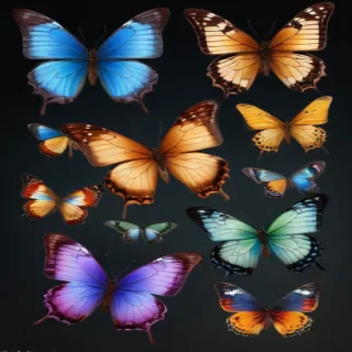 butterflies transparent background