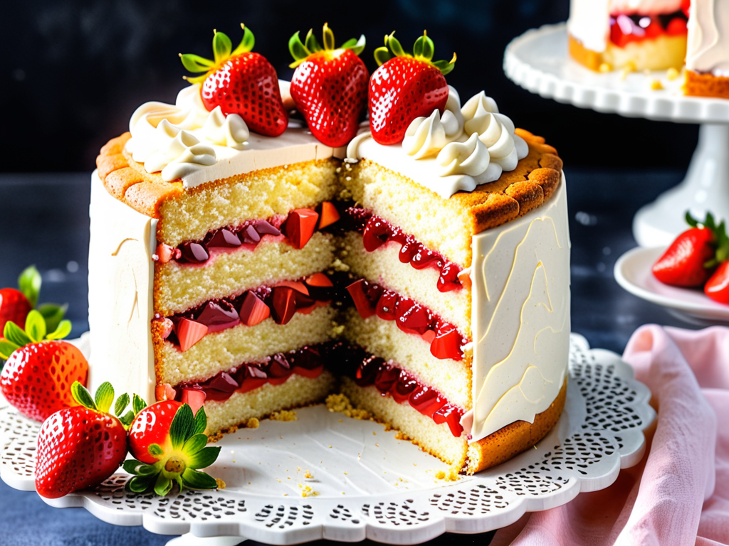 how to make a strawberry filling cake