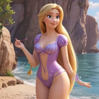 rapunzel in bikini
