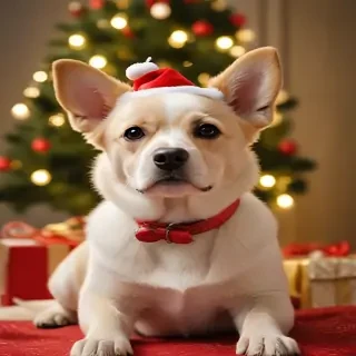 christmas wallpaper dog