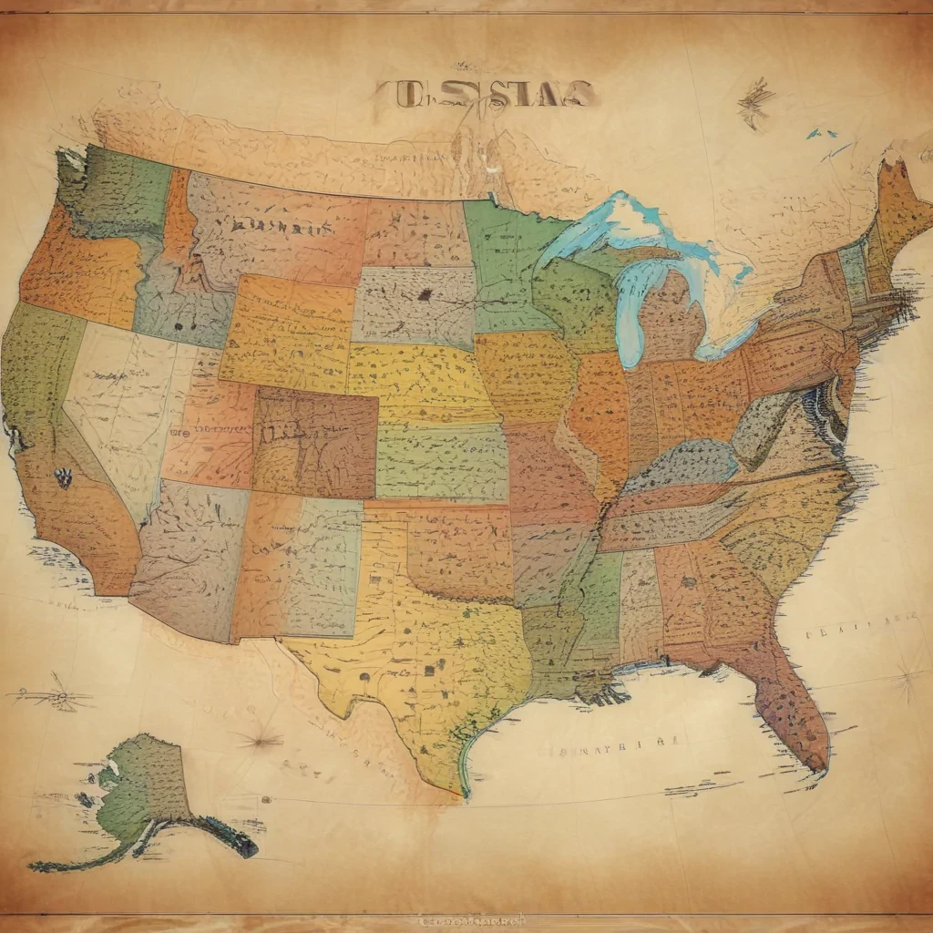 map of the us states