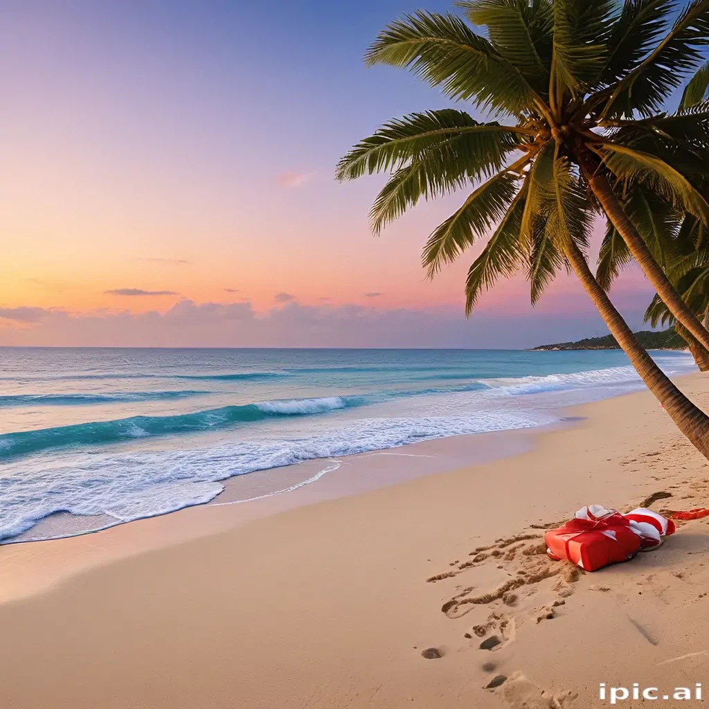 christmas beach wallpaper