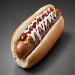 hot dog clipart black and white