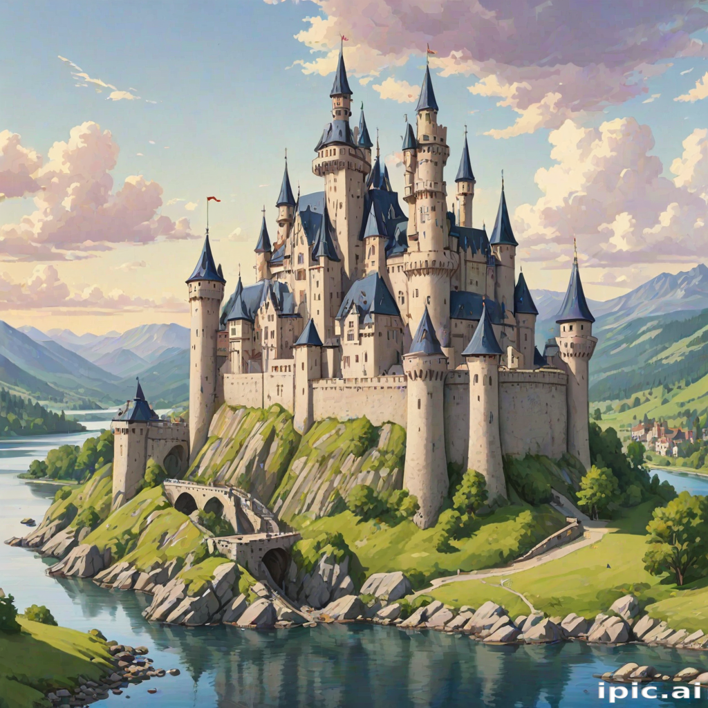 cartoon of castle