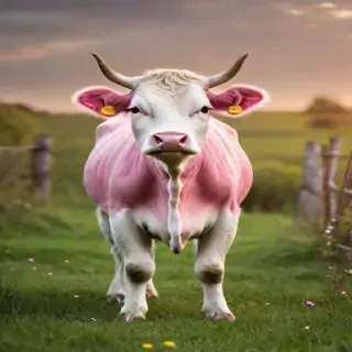 pink cow wallpaper