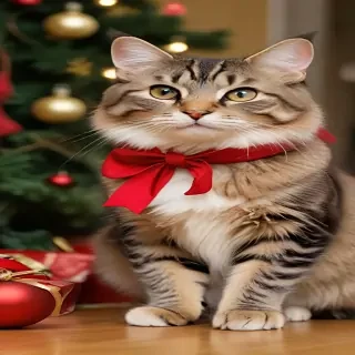 cat christmas wallpaper