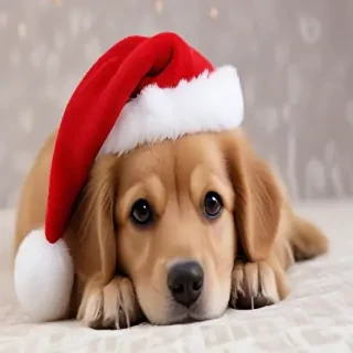 wallpaper christmas dog