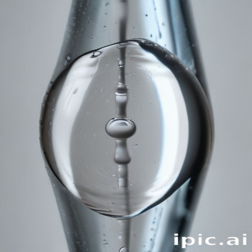 Close-Up of a Water Droplet Reflecting Light and Surrounding Elements